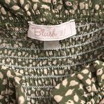 No Rest For Bridget Green Print Smocked Going out Top, Medium NWOT Photo 4