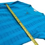 Neiman Marcus Vintage  Electric Blue Textured Coastal Lagenlook Blouse Size M Photo 9