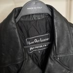 Vintage Hyde Out Leather Black Fringe Leather Jacket Size L Photo 6