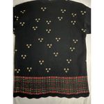 Holiday Time Christmas Knitted Sweater Black Candles Metallic Thread SZ Small Ugly Sweater Photo 1