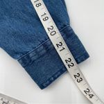 New Direction Floral Embroidered Blue Denim Jean Shirt Jacket Women’s Large Photo 12