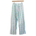 Vintage Wendy Lee White Blue Green Floral Pajama Set Sz M Size M Photo 7