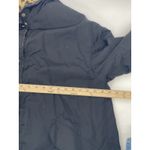 Gallery Vtg  Womens Black Trench Coat Jacket Cheetah Liner Hood Outerwear Size M Photo 5