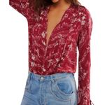 NWOT Intimately By X Free People Rosy Bodysuit - Western Print Photo 4