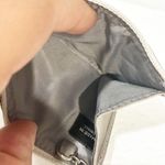 Coach  Silver Grey Stitched Signature C Keychain Coin Card Holder Photo 3