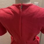 Fashioned By Lampl Vintage Short Sleeve Pink Midi Dress Ribbed Pockets EUC Sz M Size M Photo 5