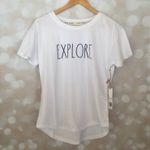 Rae Dunn  “Explore” White Tee Photo 2
