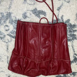 Edikted  Red Lace Up Corset Photo 0