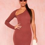 Pretty Little Thing New brown one shoulder Bodycon dress Photo 0