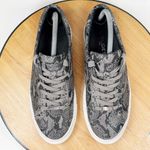 J/Slides Lacee Leather Snake Lace Up Sneakers Dark Grey 9‎ Gray Photo 3