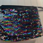 PINK - Victoria's Secret Victoria’s Secret Sequin Clutch Cosmetic Bag reversible rainbow colors Photo 6