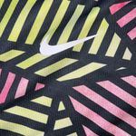 Nike Womens Sports Bra Geo Print Pink Yellow Black Athletic Unlined Medium Photo 1