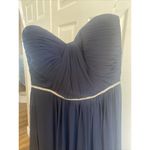 Alfred Sung  Chiffon strapless midnight navy formal dress size 2 prom wedding NEW Photo 3
