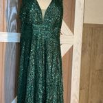 Faeriesty emerald green sequin gown Size 5X Photo 5