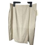 Amanda Smith  Womens 16W Pencil Career Skirt Neutral Beige Tweed Professional New Photo 0