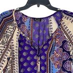 Stoosh Women’s Boho Multi Colored Tie Blouse Size Large Photo 1