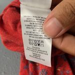 Lucky Brand v neck Red Floral Sleeveless Top XL Photo 2