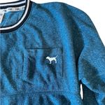 PINK - Victoria's Secret VS PINK Varsity Crew Teal Marled Jersey Long Sleeve Shirt | Size Medium Photo 6