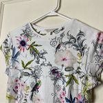 Ted Baker White Top with Colorful Floral Design Photo 4