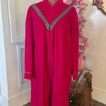 Vintage Cachet Women's Pink Fleece Zip Front Robe Lounger Size Medium Photo 0