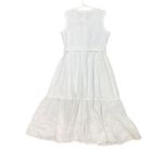 Charter Club New  Dress Womens 16 Eyelet Floral White Wedding Cottagecore Dainty Photo 3