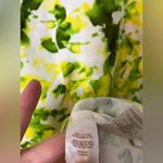 Jones New York Petite Medium 100% Cotton Natural Fiber Yellow Green Print Top Photo 13