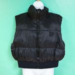PINK - Victoria's Secret  Black Crop Puffer Vest Photo 2