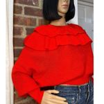 ZARA Cropped Ruffled Sweater Photo 3