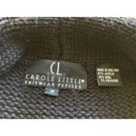 VTG Carol Little PM Wool Blend Multicolor Textured 90s Collared Cardigan Sweater Black Size M Photo 7