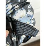 ZARA  Floral The Gia Dress Belted Button Front Sz M Blue & Black Photo 13