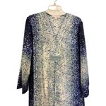 Oscar de la Renta Vintage‎  Pink Label Maxi Dress XL Polyester Long Sleeves Print Photo 4