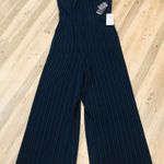 Julia Jordan NWT  Women's Pinstriped Jumpsuit Blue Size 8. Photo 2