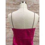Helmut Lang Women's Magenta Lacquered Silk Zipper Detail Slip Dress Size XS Photo 5