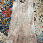 Rachel Zoe 231  Cream 100% Cotton Dress Flowy Boho Cottagecore Large Photo 0