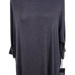 Michael Lauren  Dark Gray Ribbed Knit Layered Back Tunic NWT Size XS Photo 0