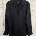 Frank & Eileen Grayson the Hero 100% Linen Button Down Shirt in Black Photo 0