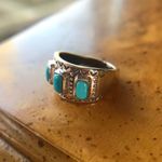 Natural Sleeping Beauty Turquoise Sterling Silver Southwestern Ring Size 5 Photo 2