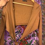 SheIn chocolate brown wrap/tie around top Photo 1