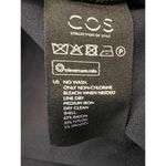 COS  Navy Blue 3/4 Sleeve Ruffle Frill Swing Top Blouse Scuba Fabric Size S NWOT Photo 12