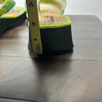 American Vintage Vintage 90s 1990s Y2k 2000s Block Heel Square Toe shoes Tan and Green Sandals Photo 5