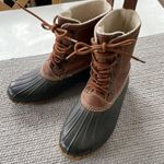 Esprit  Harbour Brown Black Rubber Lace Up Rain Duck Boots Size 8.5 Photo 5