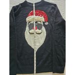Angelo Litrico Santa Claus Ugly Sweater Women Lg Sparkling Embellished Christmas Black Photo 4