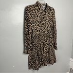Stradivarius  Brown Leopard Long Sleeve Dress Photo 1