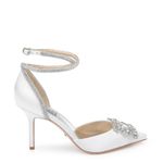 Badgley MISCHKA Saint Elegant Heels Shoes White Size 5.5 Photo 2