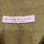 Bryn Walker  WOMENS LINEN GREEN TUNIC BLOUSE XXS OVERSIZED Photo 2