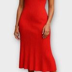 Cyrus Devotion by  Coral Res Ribbed Knit Midi Sheath Dress Size M Photo 0