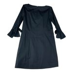 J.Crew size 8 medium black Dress knee length v neck Bow ruffle new Photo 2