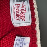 Excellent Village Peddler Christmas Penguins Embroidered Sweater Size XL Red Photo 9