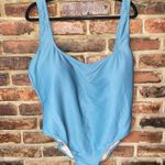 J.Crew New Teal Green Ribbed Square Neck One-Piece Swim Bathing Suit Size 22 Photo 1