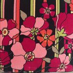 Talbots Black/Pink/Orange Cotton Canvas/Leather Purse Photo 1